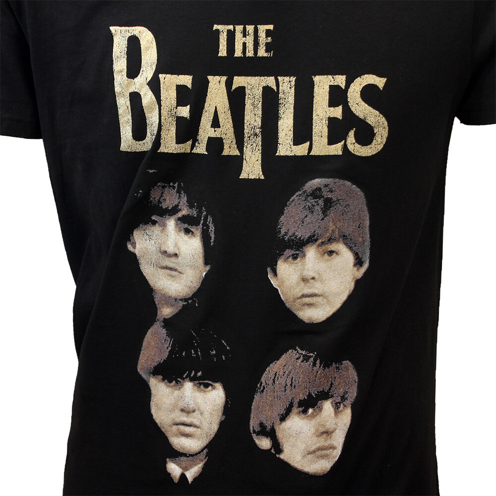 Band Merchandise The Beatles John Paul George Ringo Faces T-Shirt - Officiële Merchandise Band Merchandise The Beatles John Paul George Ringo Faces T-Shirt - Officiële Merchandise