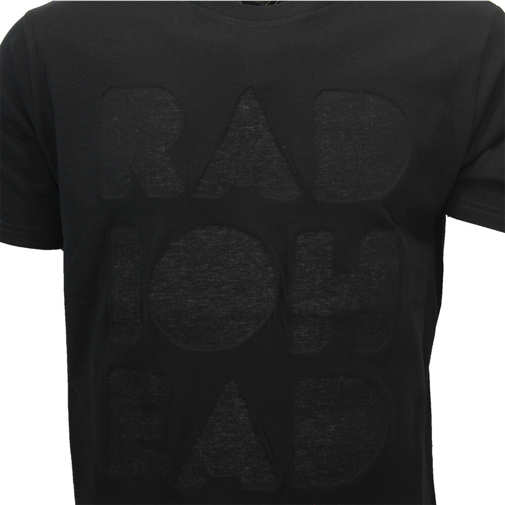 Band Merchandise Radiohead Debossed Print on Inside Effect T-Shirt - Official Merchandise