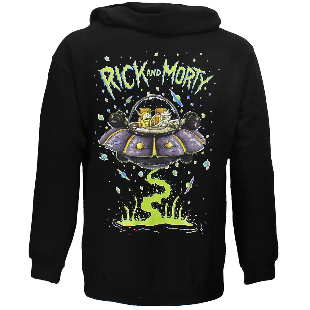 Rick and Morty Rick and Morty Sweater Spacecruiser Pullover Hoodie Zwart - Officiële Merchandise Rick and Morty Rick and Morty Sweater Spacecruiser Pullover Hoodie Zwart - Officiële Merchandise