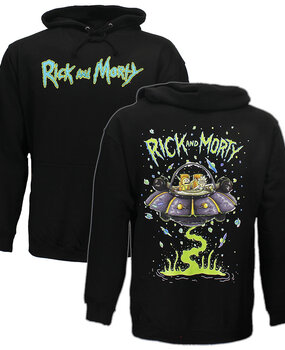 Rick and Morty Rick and Morty Pullover Spacecruiser Pullover Hoodie Schwarz