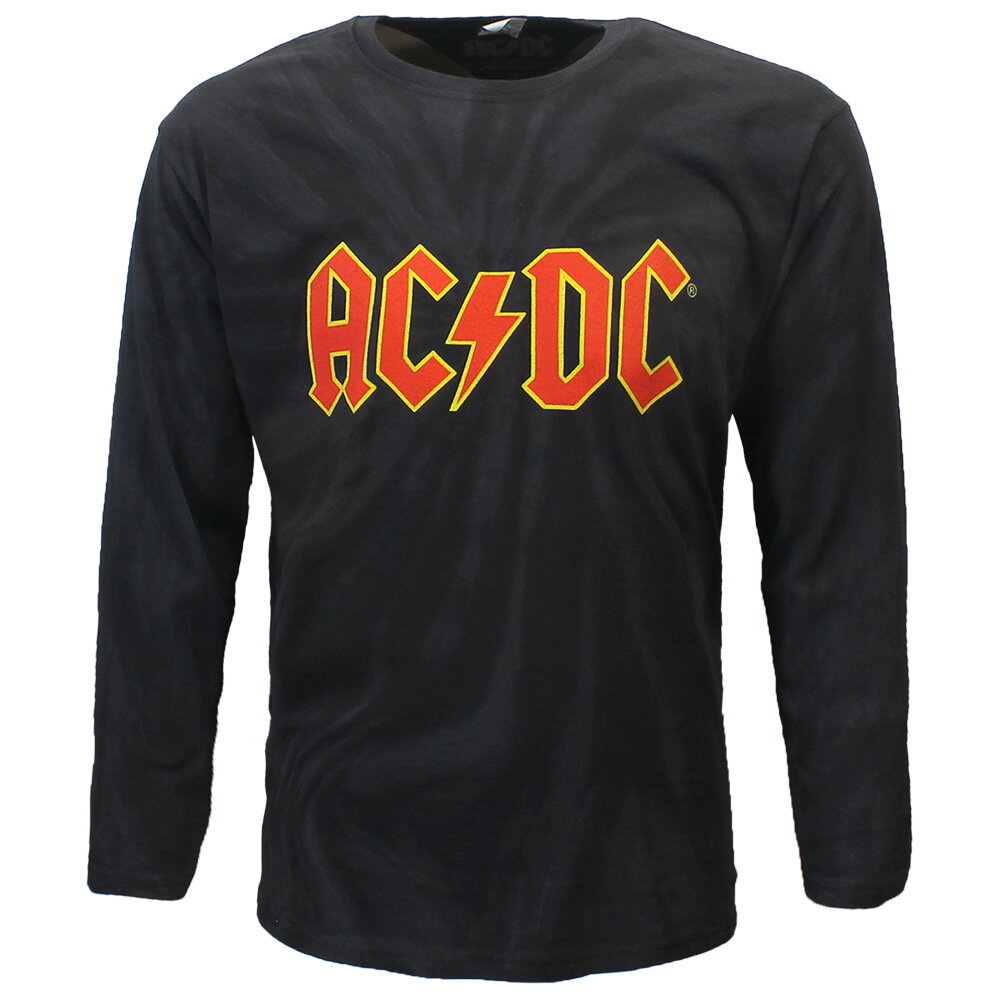 Band Merchandise ACDC Massive Logo Dip Dye Langarm-T-Shirt Band Merchandise ACDC Massive Logo Dip Dye Langarm-T-Shirt