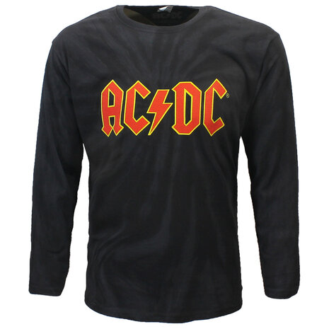 Band Merchandise ACDC Massive Logo Dip Dye Langarm-T-Shirt Band Merchandise ACDC Massive Logo Dip Dye Langarm-T-Shirt