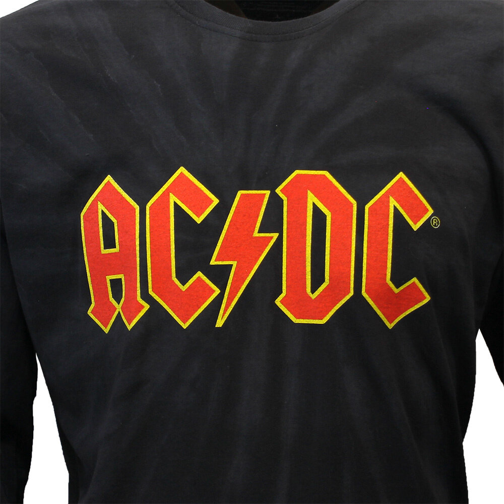 Band Merchandise ACDC Massive Logo Dip Dye Longsleeve T-Shirt Band Merchandise ACDC Massive Logo Dip Dye Longsleeve T-Shirt