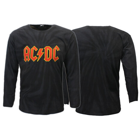 Band Merchandise ACDC Massive Logo Dip Dye Longsleeve T-Shirt Band Merchandise ACDC Massive Logo Dip Dye Longsleeve T-Shirt