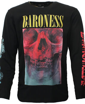 Band Merchandise Baroness Skull Tour Langarm-T-Shirt