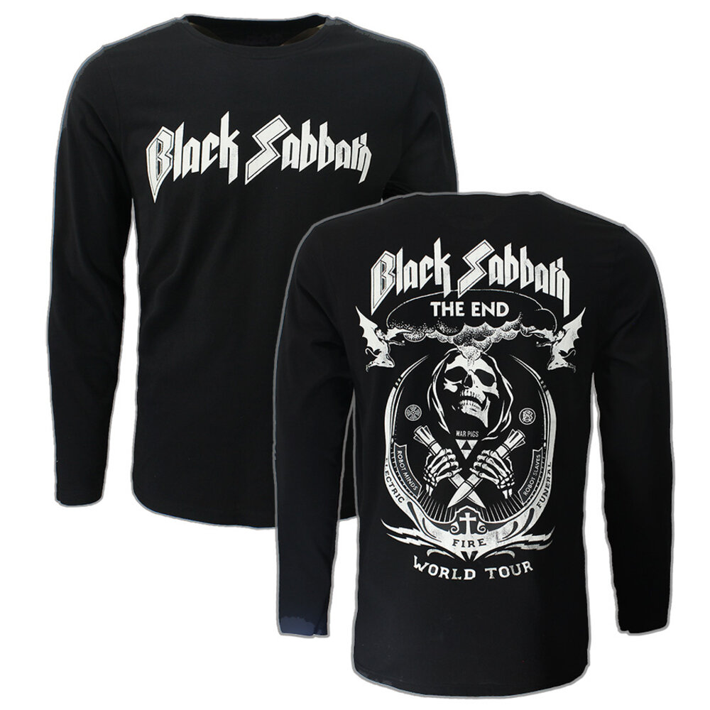 Band Merchandise Black Sabbath The End Vintage Longsleeve T-Shirt - Officiele Merchandise Band Merchandise Black Sabbath The End Vintage Longsleeve T-Shirt - Officiele Merchandise