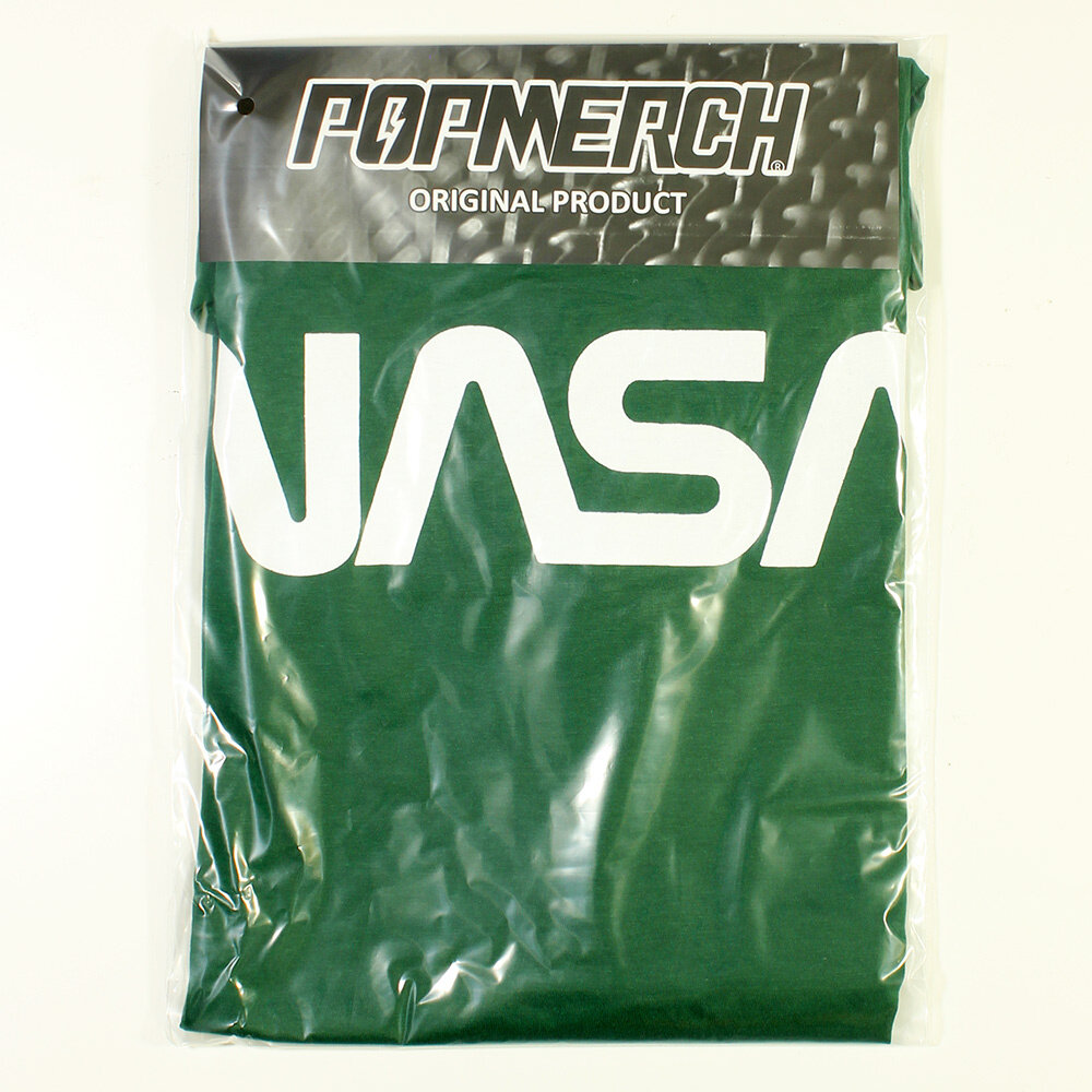 NASA NASA T-Shirt Green White Logo - Official Merchandise NASA NASA T-Shirt Green White Logo - Official Merchandise