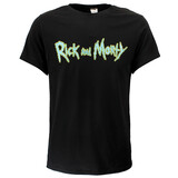 Rick and Morty Rick and Morty Logo T-Shirt Schwarz