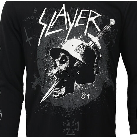 Band Merchandise Slayer Soldier Skull Dagger Langarm-T-Shirt – offizielles Merchandise