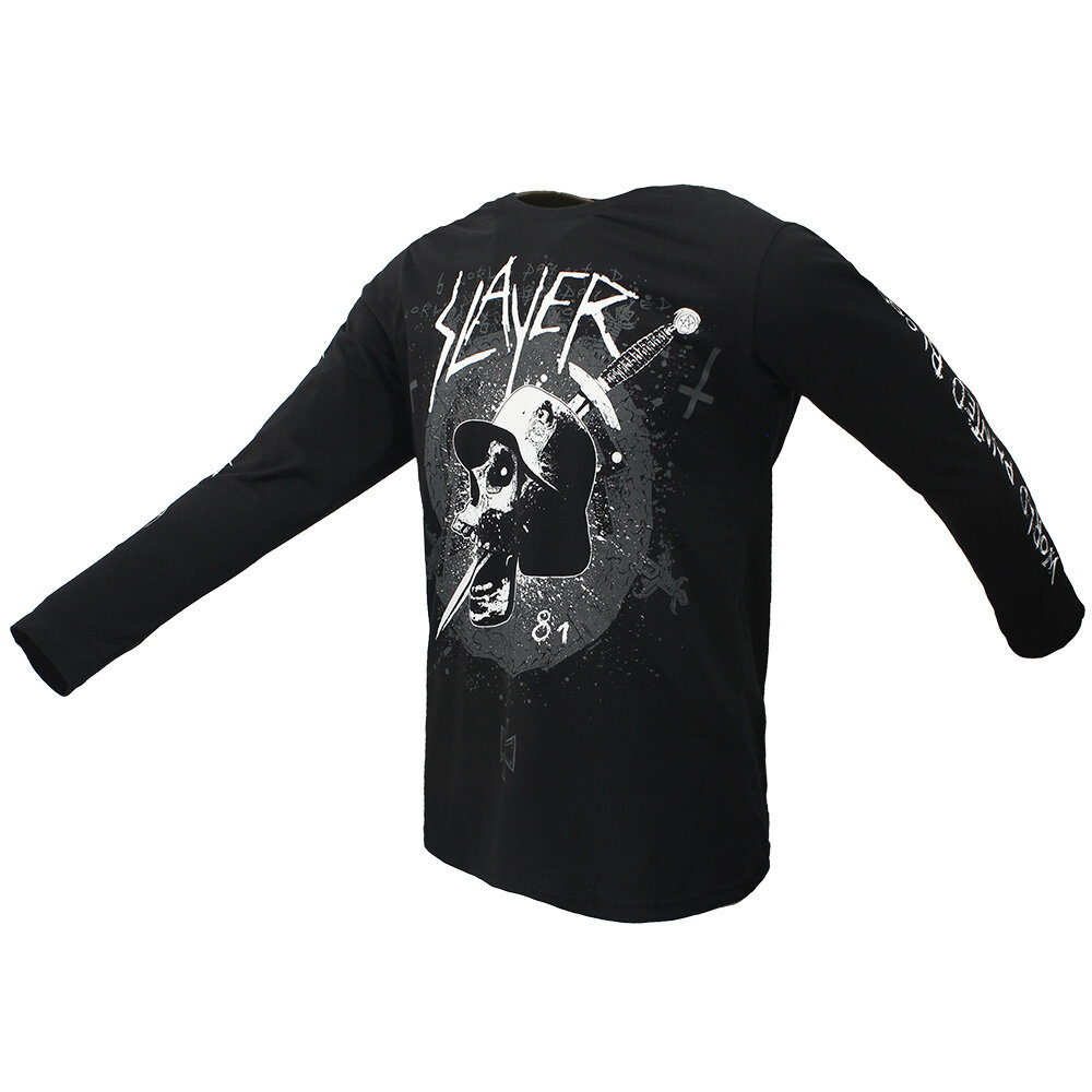 Band Merchandise Slayer Soldier Skull Dagger Longsleeve T-Shirt - Official Merchandise Band Merchandise Slayer Soldier Skull Dagger Longsleeve T-Shirt - Official Merchandise
