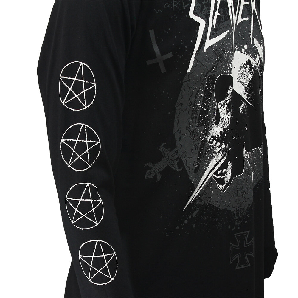 Band Merchandise Slayer Soldier Skull Dagger Longsleeve T-Shirt - Official Merchandise Band Merchandise Slayer Soldier Skull Dagger Longsleeve T-Shirt - Official Merchandise