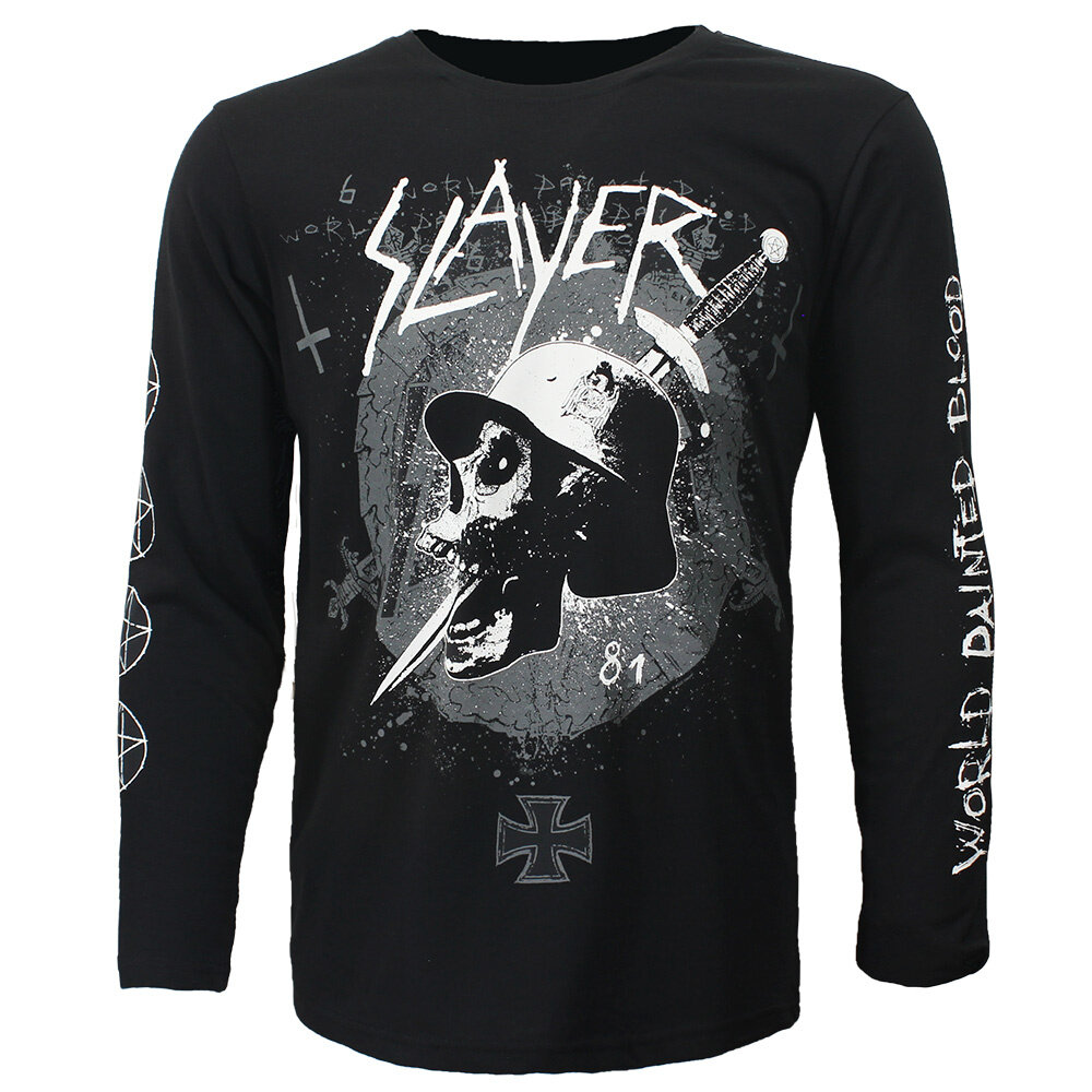 Band Merchandise Slayer Soldier Skull Dagger Longsleeve T-Shirt - Official Merchandise Band Merchandise Slayer Soldier Skull Dagger Longsleeve T-Shirt - Official Merchandise