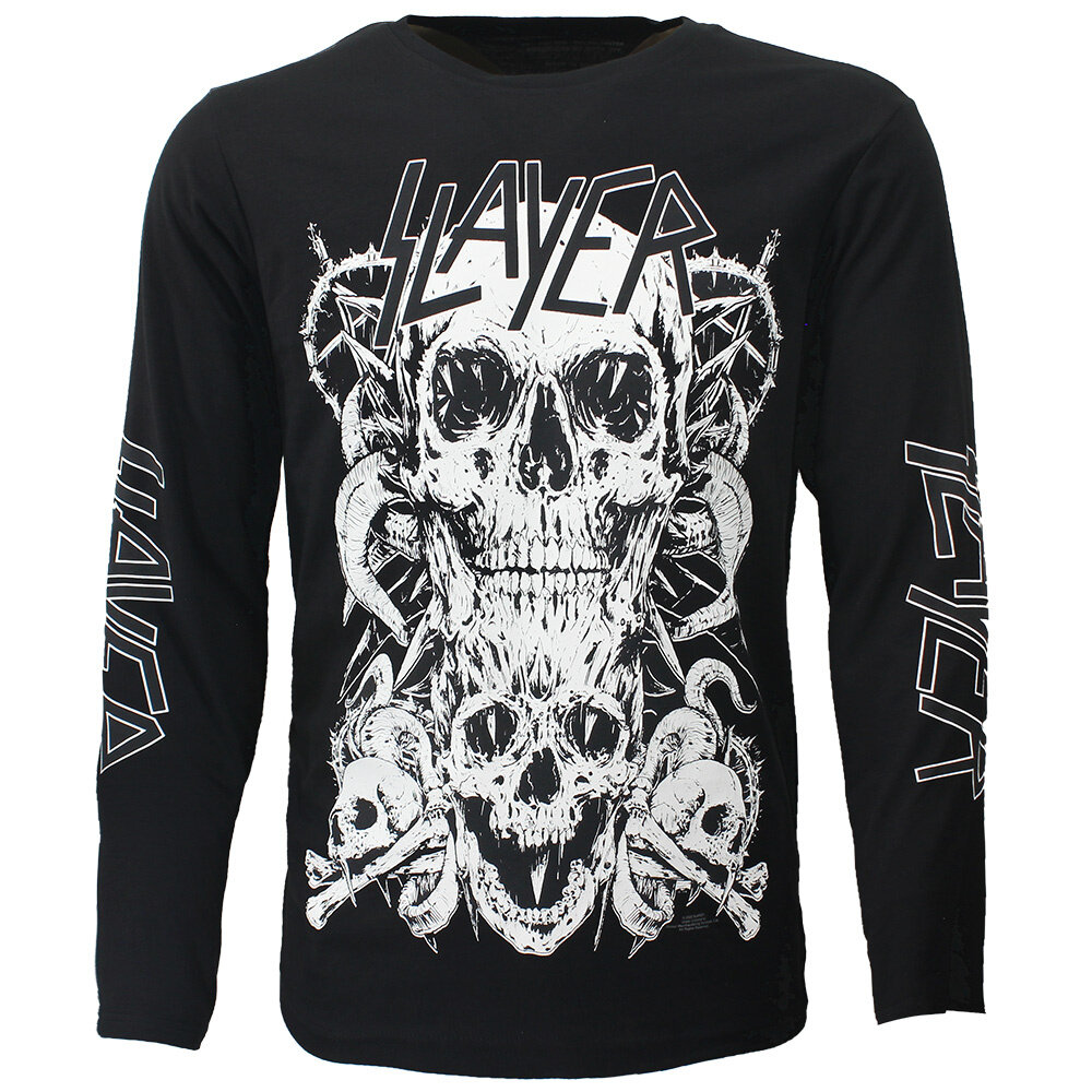 Band Merchandise Slayer Pile Of Skulls Longsleeve T-Shirt - Official Merchandise Band Merchandise Slayer Pile Of Skulls Longsleeve T-Shirt - Official Merchandise