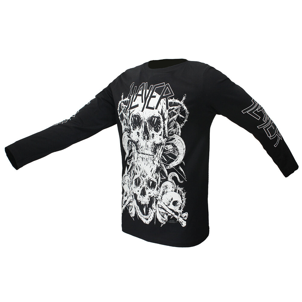 Band Merchandise Slayer Pile Of Skulls Longsleeve T-Shirt - Official Merchandise Band Merchandise Slayer Pile Of Skulls Longsleeve T-Shirt - Official Merchandise