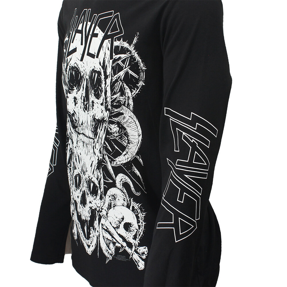 Band Merchandise Slayer Pile Of Skulls Longsleeve T-Shirt - Official Merchandise Band Merchandise Slayer Pile Of Skulls Longsleeve T-Shirt - Official Merchandise