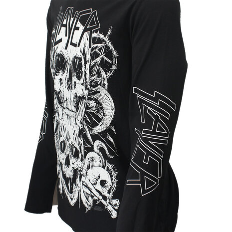 Band Merchandise Slayer Pile Of Skulls Langarm-T-Shirt – offizielles Merchandise Band Merchandise Slayer Pile Of Skulls Langarm-T-Shirt – offizielles Merchandise