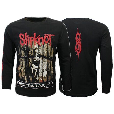 Band Merchandise Slipknot Skeleton Flag Longsleeve T-Shirt - Officiële Merchandise