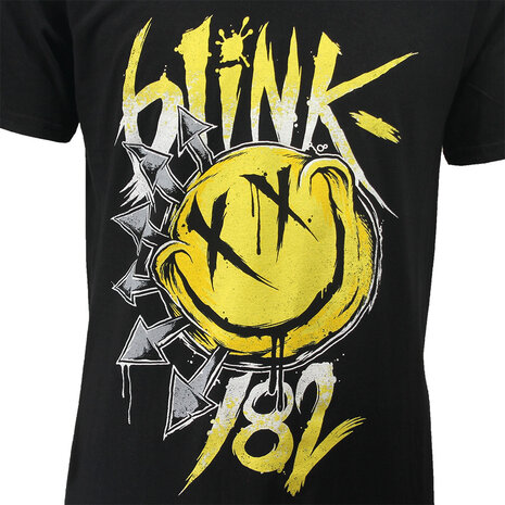 Band Merchandise Blink-182 Big Smiley T-Shirt - Officiële Merchandise Band Merchandise Blink-182 Big Smiley T-Shirt - Officiële Merchandise