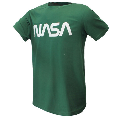 NASA NASA T-Shirt Green White Logo - Official Merchandise NASA NASA T-Shirt Green White Logo - Official Merchandise