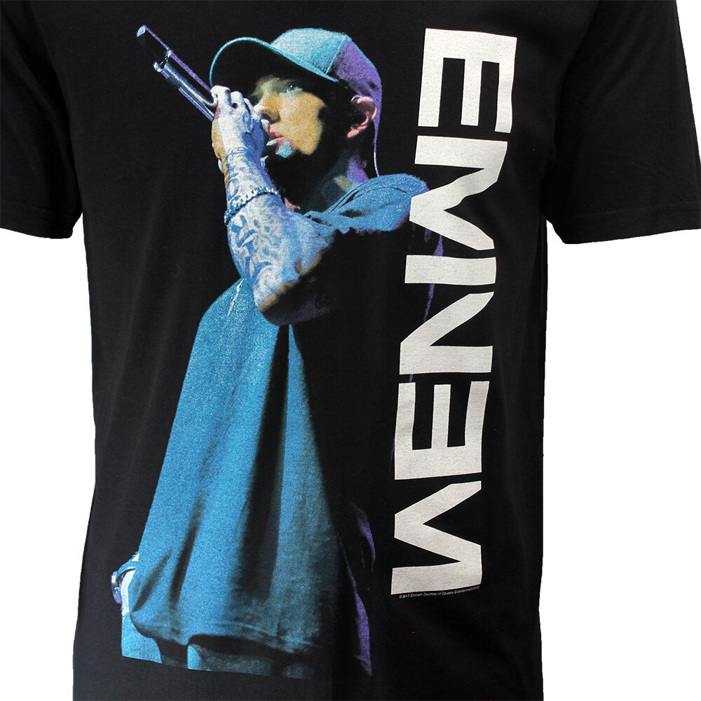 Band Merchandise Eminem On The Mic T-Shirt - Official Merchandise Band Merchandise Eminem On The Mic T-Shirt - Official Merchandise