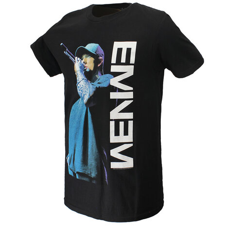 Band Merchandise Eminem On The Mic T-Shirt - Officiële Merchandise Band Merchandise Eminem On The Mic T-Shirt - Officiële Merchandise