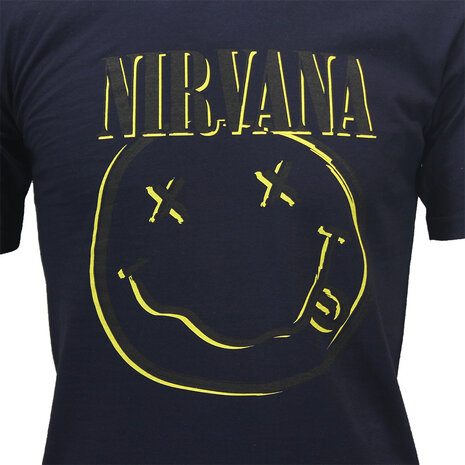 Band Merchandise Nirvana Happy Smiley Kinder-T-Shirt – offizielles Merchandise Band Merchandise Nirvana Happy Smiley Kinder-T-Shirt – offizielles Merchandise