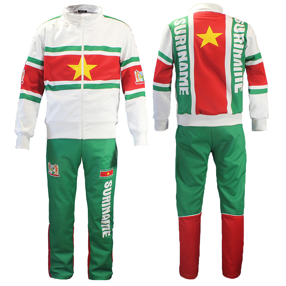 Suriname Trainingsanzug mit Suriname-Flagge, Trainingsanzug, Chill-Outfit – originelles Design Suriname Trainingsanzug mit Suriname-Flagge, Trainingsanzug, Chill-Outfit – originelles Design