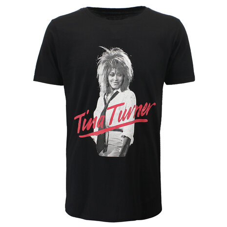 Band Merchandise Tina Turner Photo Pose Red Logo T-Shirt - Officiële Merchandise Band Merchandise Tina Turner Photo Pose Red Logo T-Shirt - Officiële Merchandise