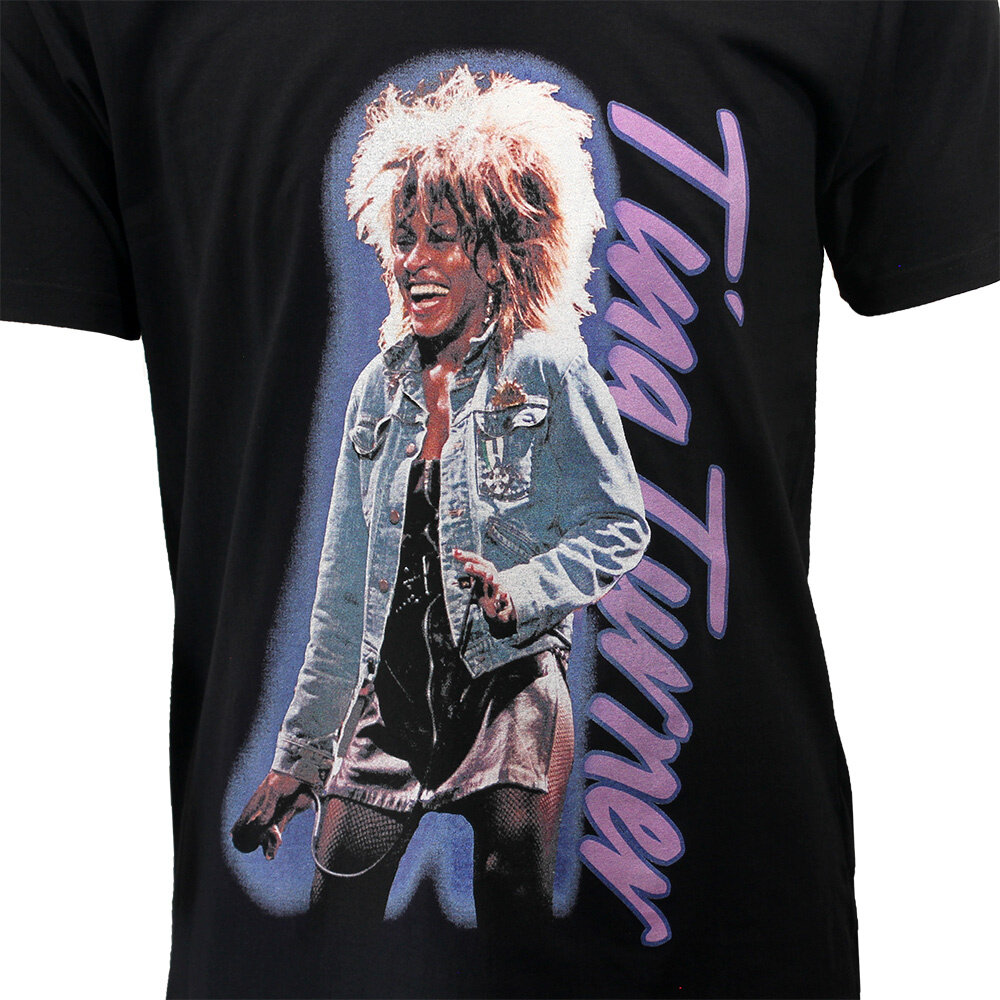 Band Merchandise Tina Turner Live Performance Vertical Logo T-Shirt - Officiële Merchandise