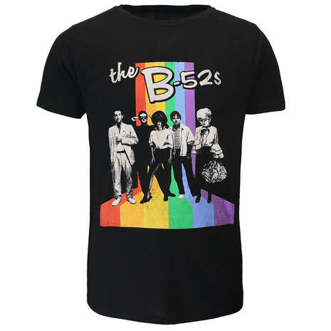 Band Merchandise Das B-52's Rainbow Band Foto-T-Shirt – offizielles Merchandise Band Merchandise Das B-52's Rainbow Band Foto-T-Shirt – offizielles Merchandise