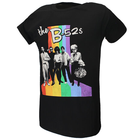 Band Merchandise Das B-52's Rainbow Band Foto-T-Shirt – offizielles Merchandise Band Merchandise Das B-52's Rainbow Band Foto-T-Shirt – offizielles Merchandise
