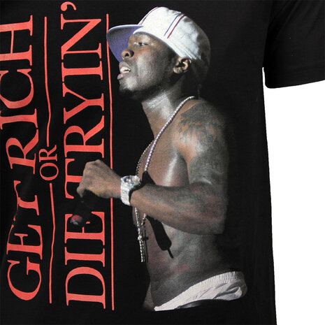 Band Merchandise 50 Cent Get Rich or Die Tryin’ T-Shirt - Officiële Merchandise Band Merchandise 50 Cent Get Rich or Die Tryin’ T-Shirt - Officiële Merchandise