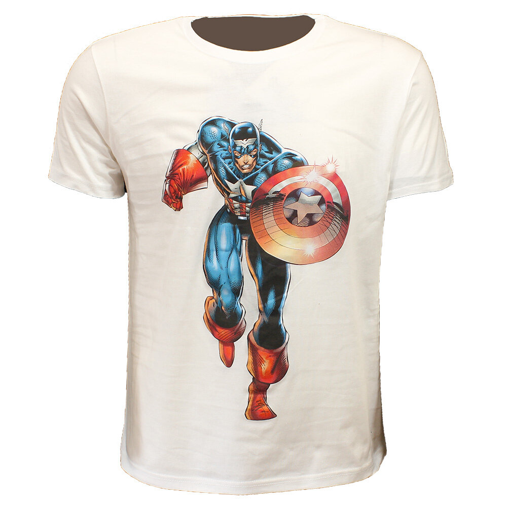 Marvel Comics Marvel Comics Captain America Attacking T-Shirt – offizielles Merchandise Marvel Comics Marvel Comics Captain America Attacking T-Shirt – offizielles Merchandise