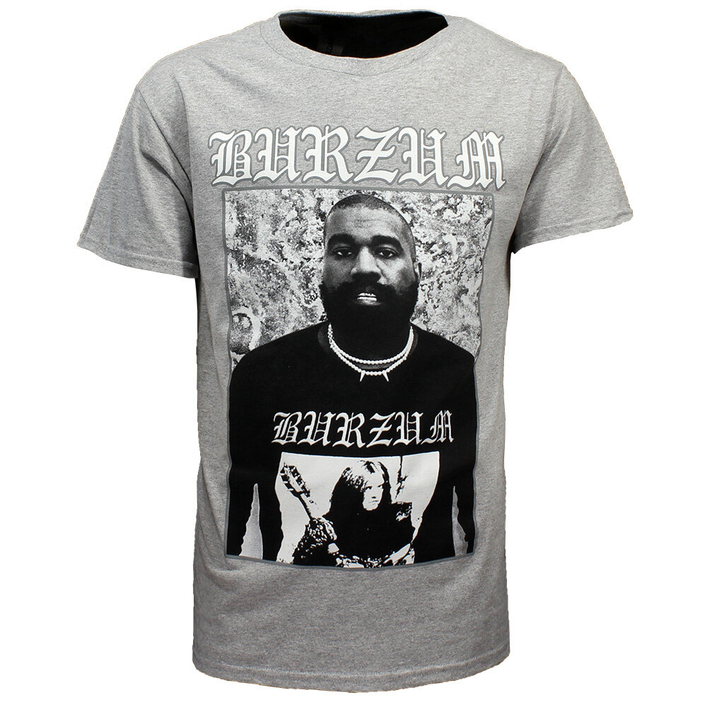 Band Merchandise Burzum Kanye West T-Shirt Grau – Offizielles Merchandise