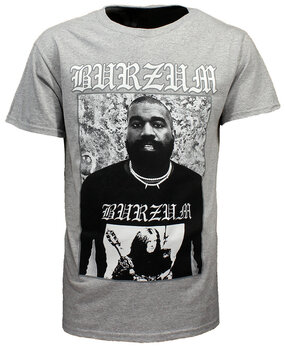 Band Merchandise Burzum Kanye West T-Shirt Grau