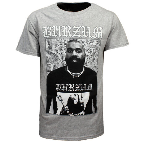 Band Merchandise Burzum Kanye West T-Shirt Grey - Official Merchandise