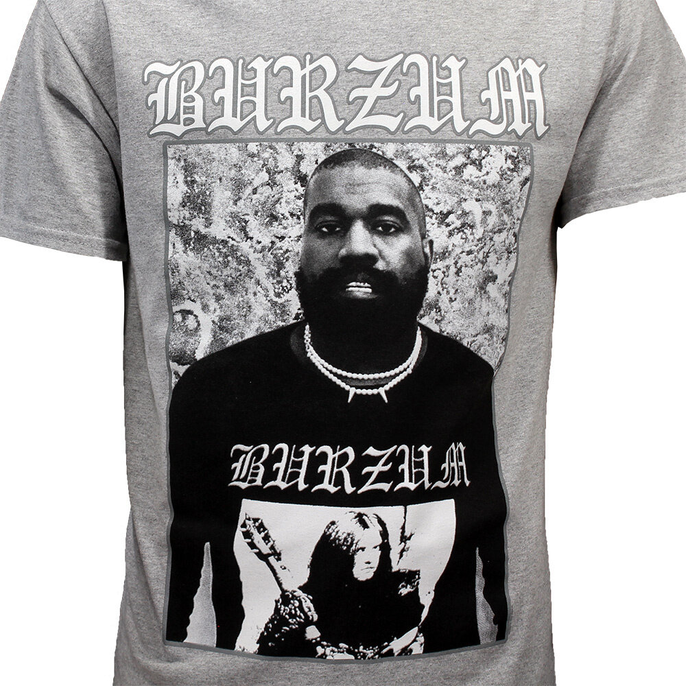 Band Merchandise Burzum Kanye West T-Shirt Grijs - Officiële Merchandise Band Merchandise Burzum Kanye West T-Shirt Grijs - Officiële Merchandise
