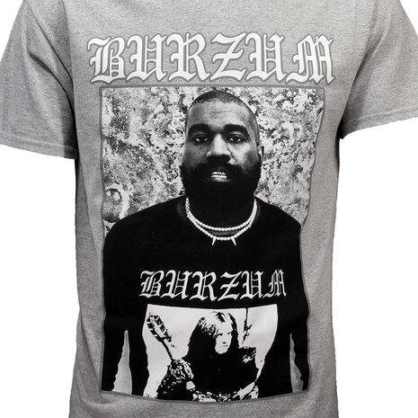 Band Merchandise Burzum Kanye West T-Shirt Grijs - Officiële Merchandise Band Merchandise Burzum Kanye West T-Shirt Grijs - Officiële Merchandise