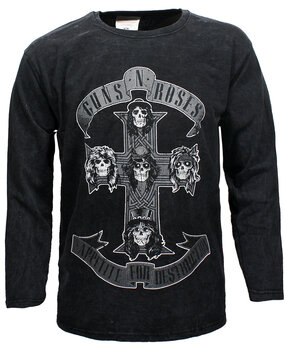 Band Merchandise Guns N' Roses Cross Dip Dye Langarm-T-Shirt