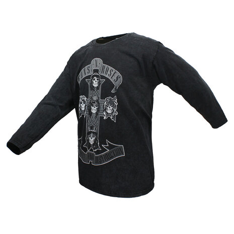 Band Merchandise Guns N' Roses Cross Dip Dye Longsleeve T-Shirt - Official Merchandise Band Merchandise Guns N' Roses Cross Dip Dye Longsleeve T-Shirt - Official Merchandise