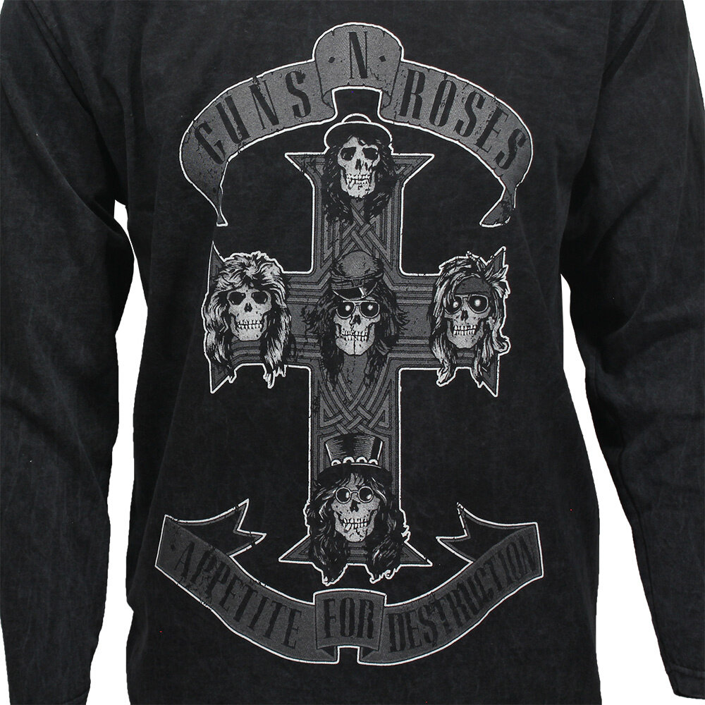 Band Merchandise Guns N' Roses Cross Dip Dye Langarm-T-Shirt – Offizielles Merchandise Band Merchandise Guns N' Roses Cross Dip Dye Langarm-T-Shirt – Offizielles Merchandise