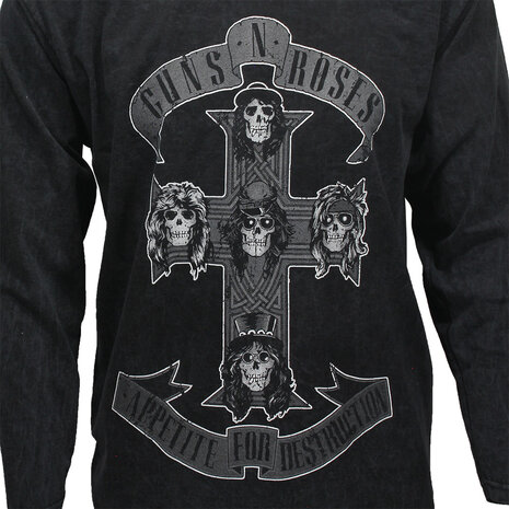Band Merchandise Guns N' Roses Cross Dip Dye Langarm-T-Shirt – Offizielles Merchandise Band Merchandise Guns N' Roses Cross Dip Dye Langarm-T-Shirt – Offizielles Merchandise