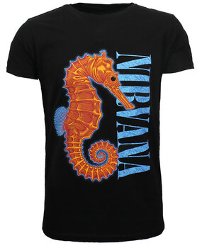 Band Merchandise Nirvana Seahorse T-Shirt Band Merchandise Nirvana Seahorse T-Shirt