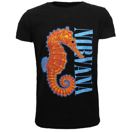 Band Merchandise Nirvana Seepferdchen T-Shirt – Offizielles Merchandise Band Merchandise Nirvana Seepferdchen T-Shirt – Offizielles Merchandise