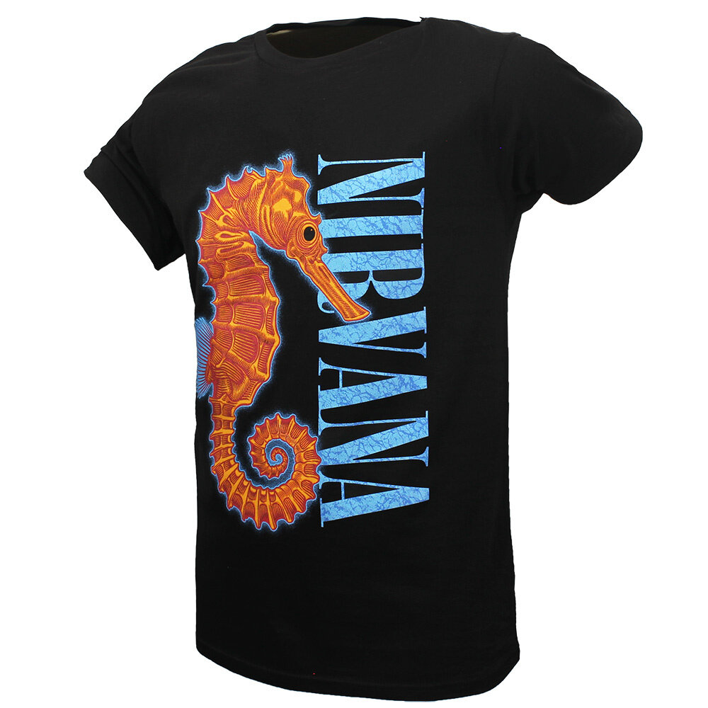 Band Merchandise Nirvana Seepferdchen T-Shirt – Offizielles Merchandise Band Merchandise Nirvana Seepferdchen T-Shirt – Offizielles Merchandise