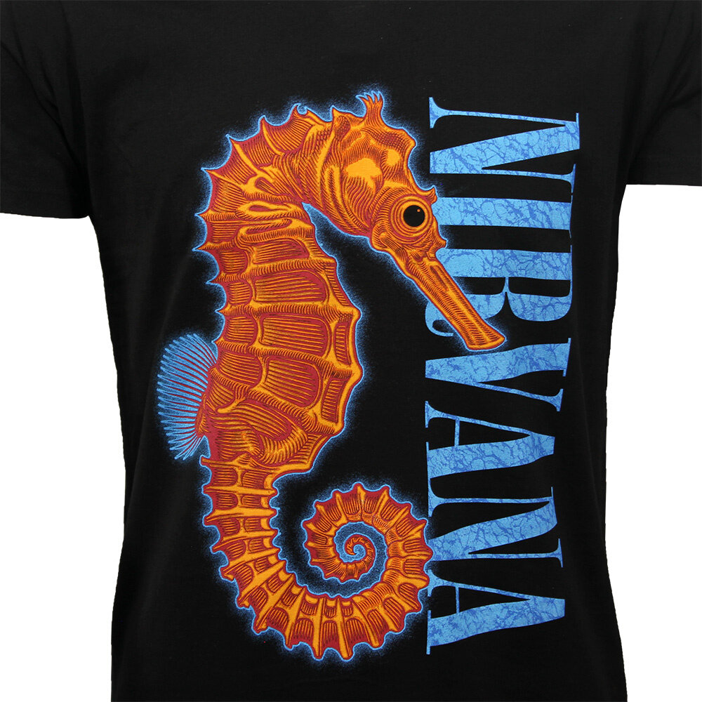 Band Merchandise Nirvana Seahorse T-Shirt - Officiële Merchandise Band Merchandise Nirvana Seahorse T-Shirt - Officiële Merchandise