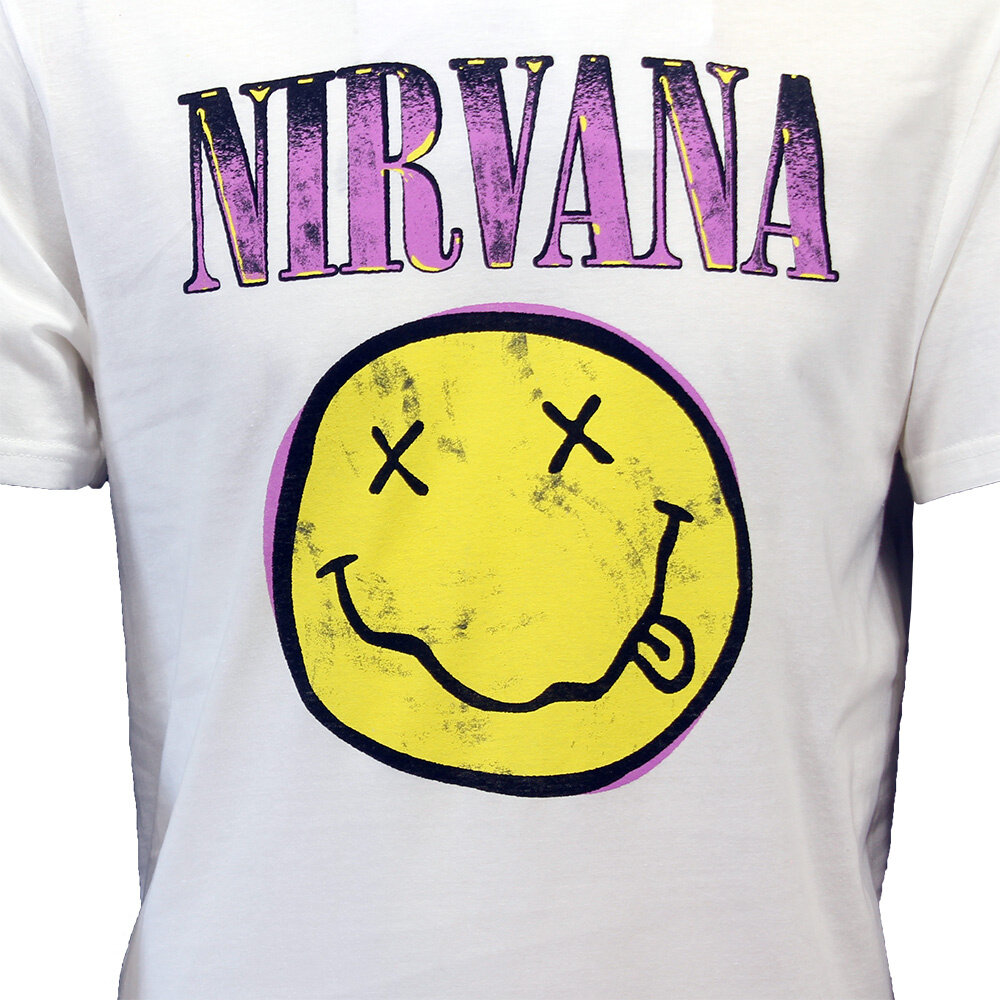 Band Merchandise Nirvana Xerox Style Smiley T-Shirt – Offizielles Merchandise Band Merchandise Nirvana Xerox Style Smiley T-Shirt – Offizielles Merchandise