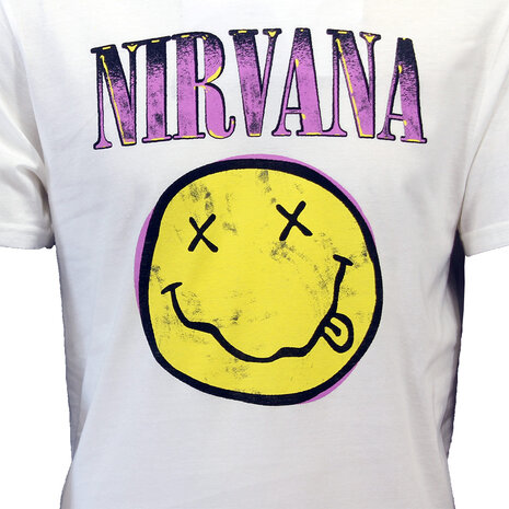 Band Merchandise Nirvana Xerox Style Smiley T-Shirt – Offizielles Merchandise Band Merchandise Nirvana Xerox Style Smiley T-Shirt – Offizielles Merchandise