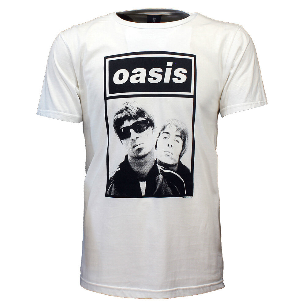Band Merchandise Oasis Liam and Noel Photo T-Shirt Wit -  Officiële Merchandise Band Merchandise Oasis Liam and Noel Photo T-Shirt Wit -  Officiële Merchandise