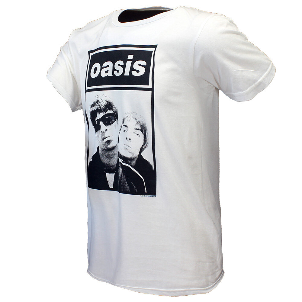 Band Merchandise Oasis Liam and Noel Photo T-Shirt Wit -  Officiële Merchandise Band Merchandise Oasis Liam and Noel Photo T-Shirt Wit -  Officiële Merchandise